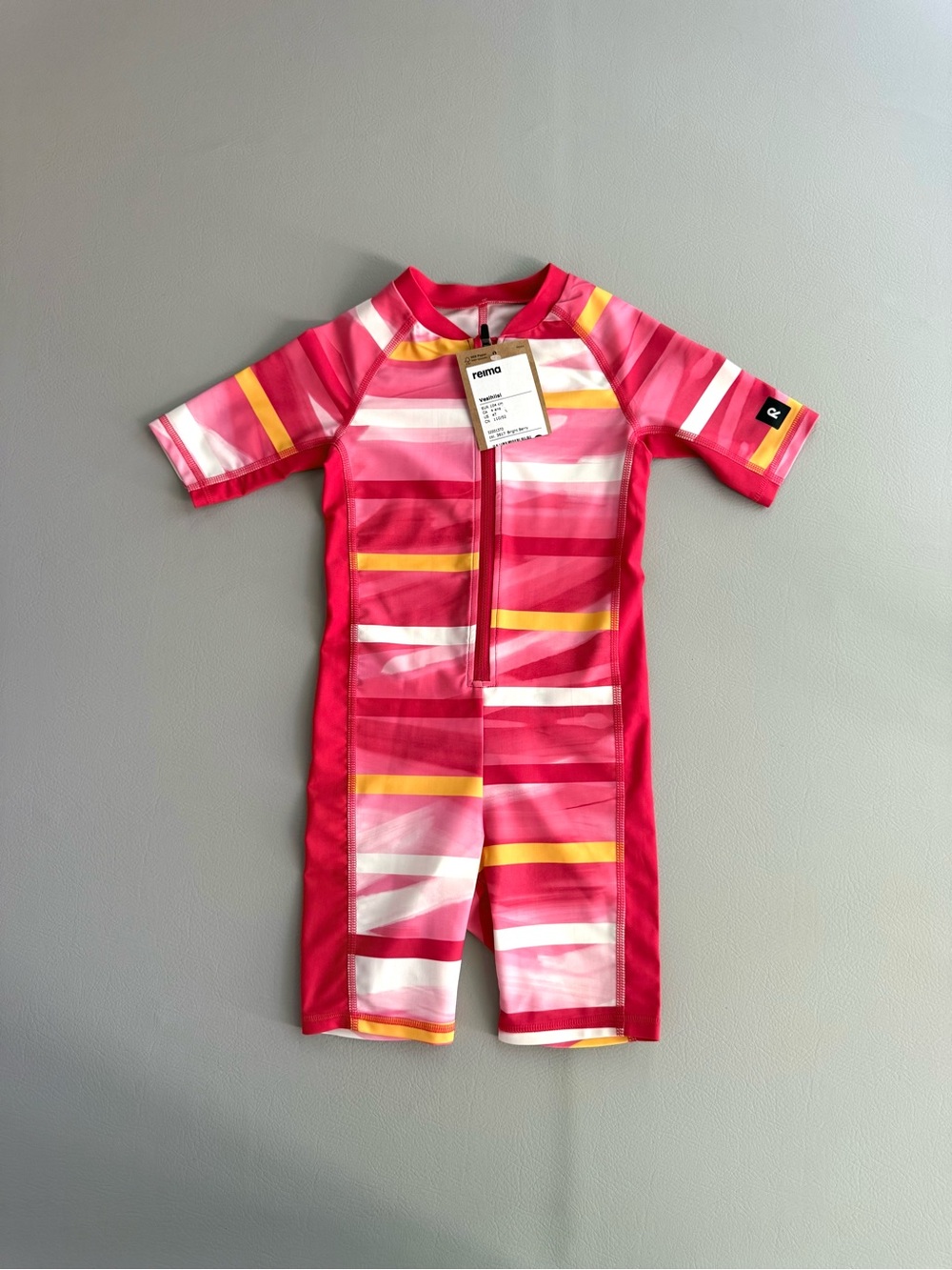 Reima Rashguard Sunsuit Swimsuit Sandig Vesihiisi Bright Berry Pink UPF 50+ 4T